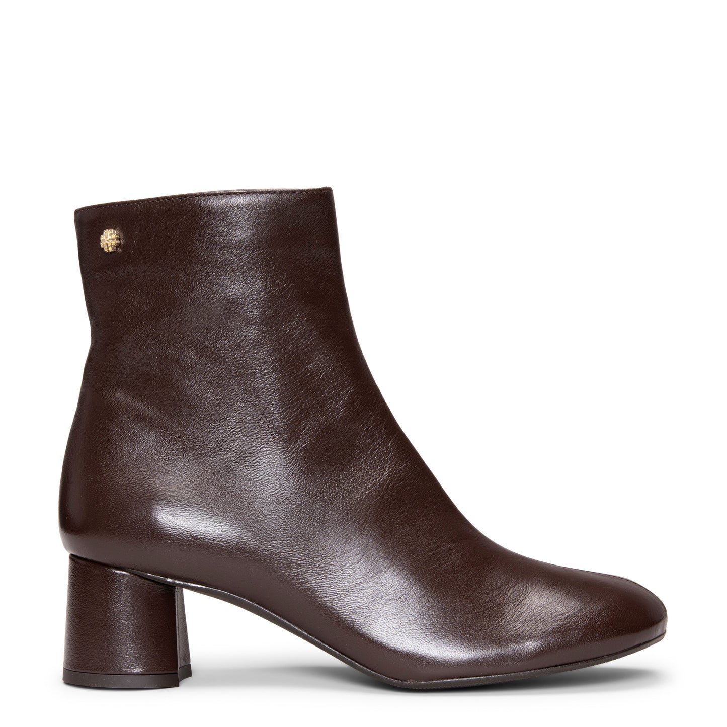 RUBI - Botines de tacón de piel MARRON