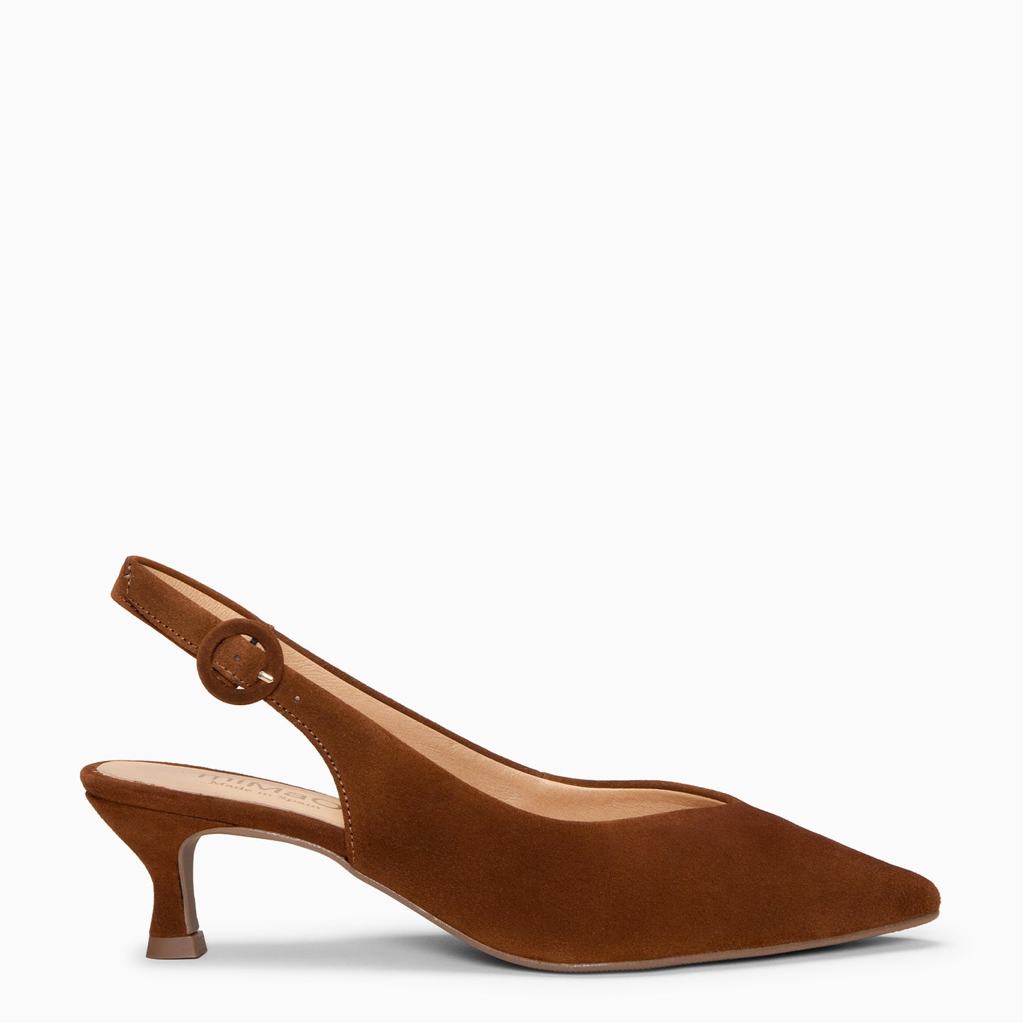 CARMEN – Zapatos de Tacón acampanado MARRON