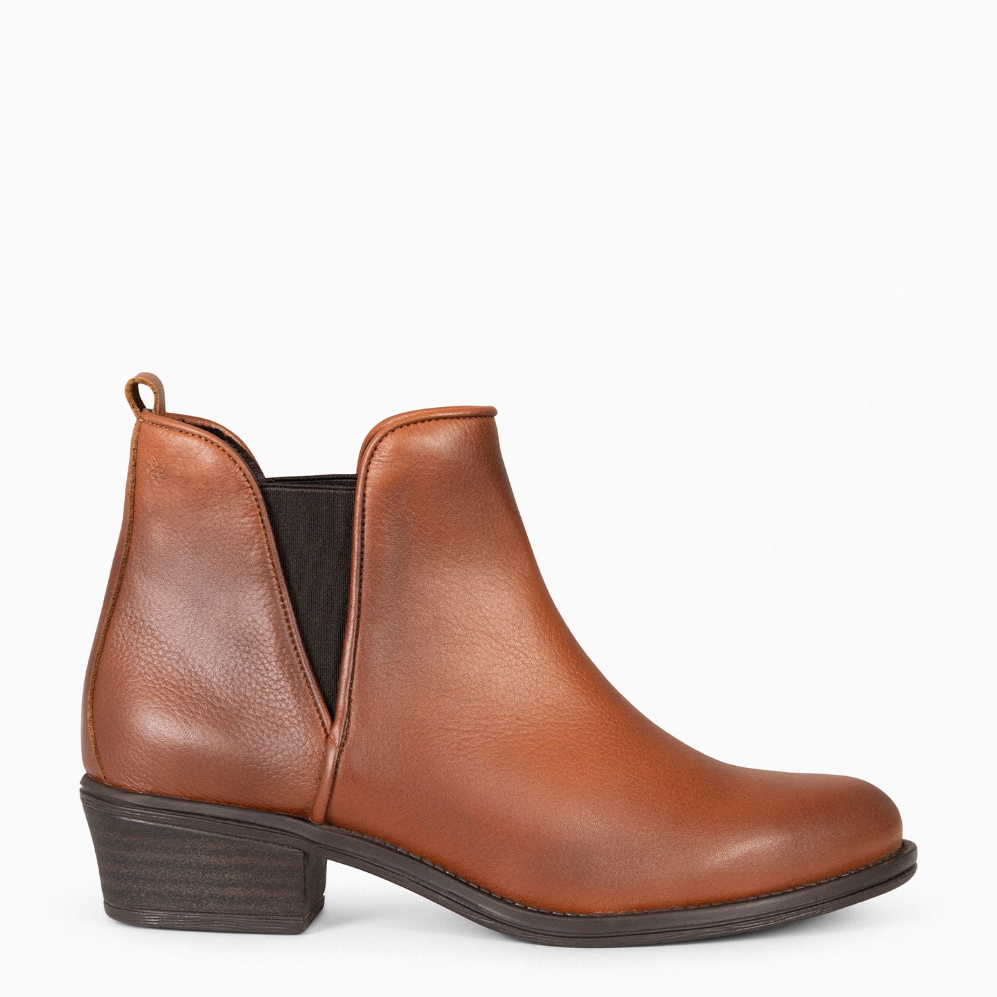 BASIC – Bottines à petit talon MARRON