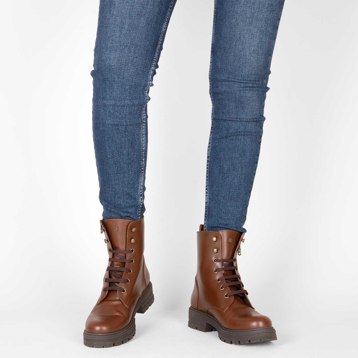 MILITAIRE – Bottines militaires MARRON pour Femme