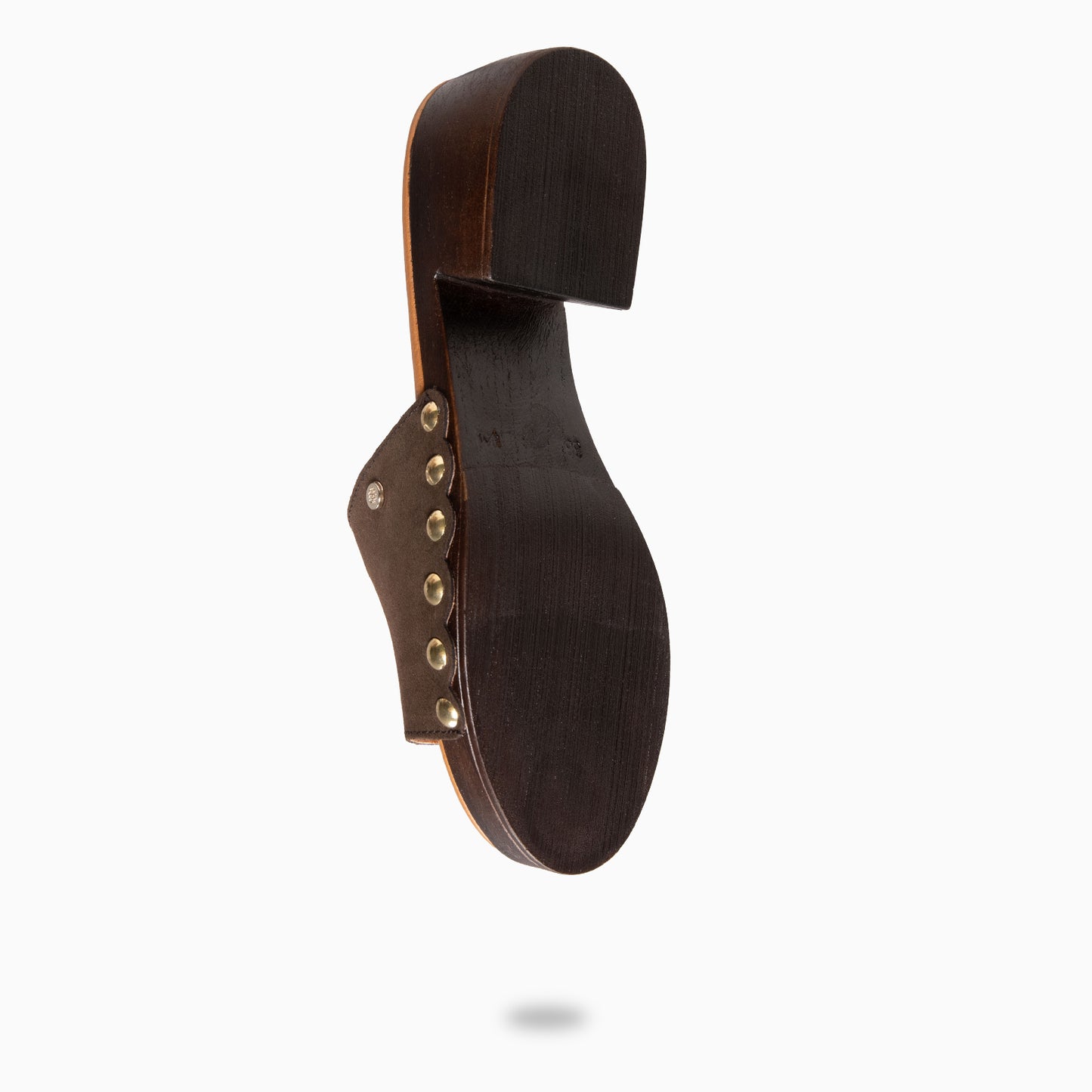 LEYA - Zuecos con tacón bajo MARRON