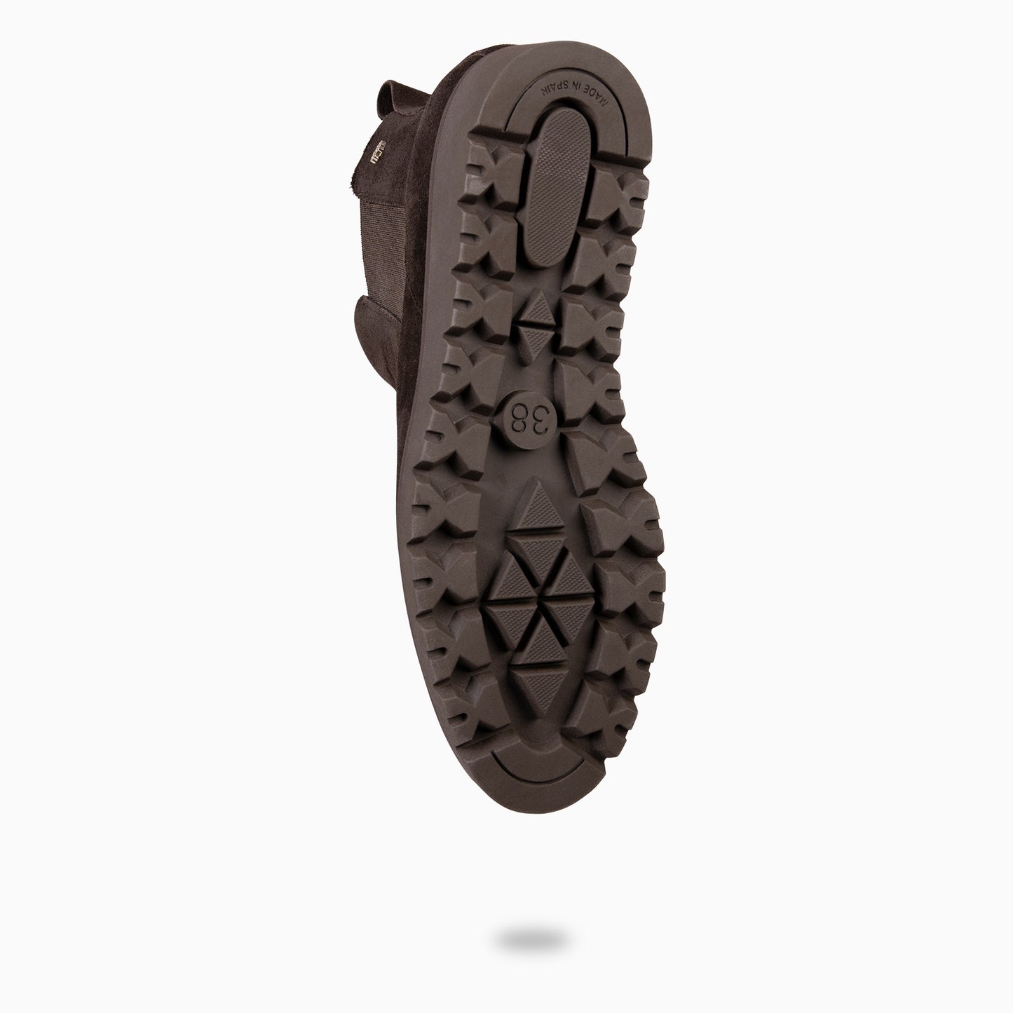 BRISTOL - Botines de ante con cuña MARRON