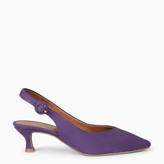 CARMEN – Zapatos de Tacón acampanado MORADO