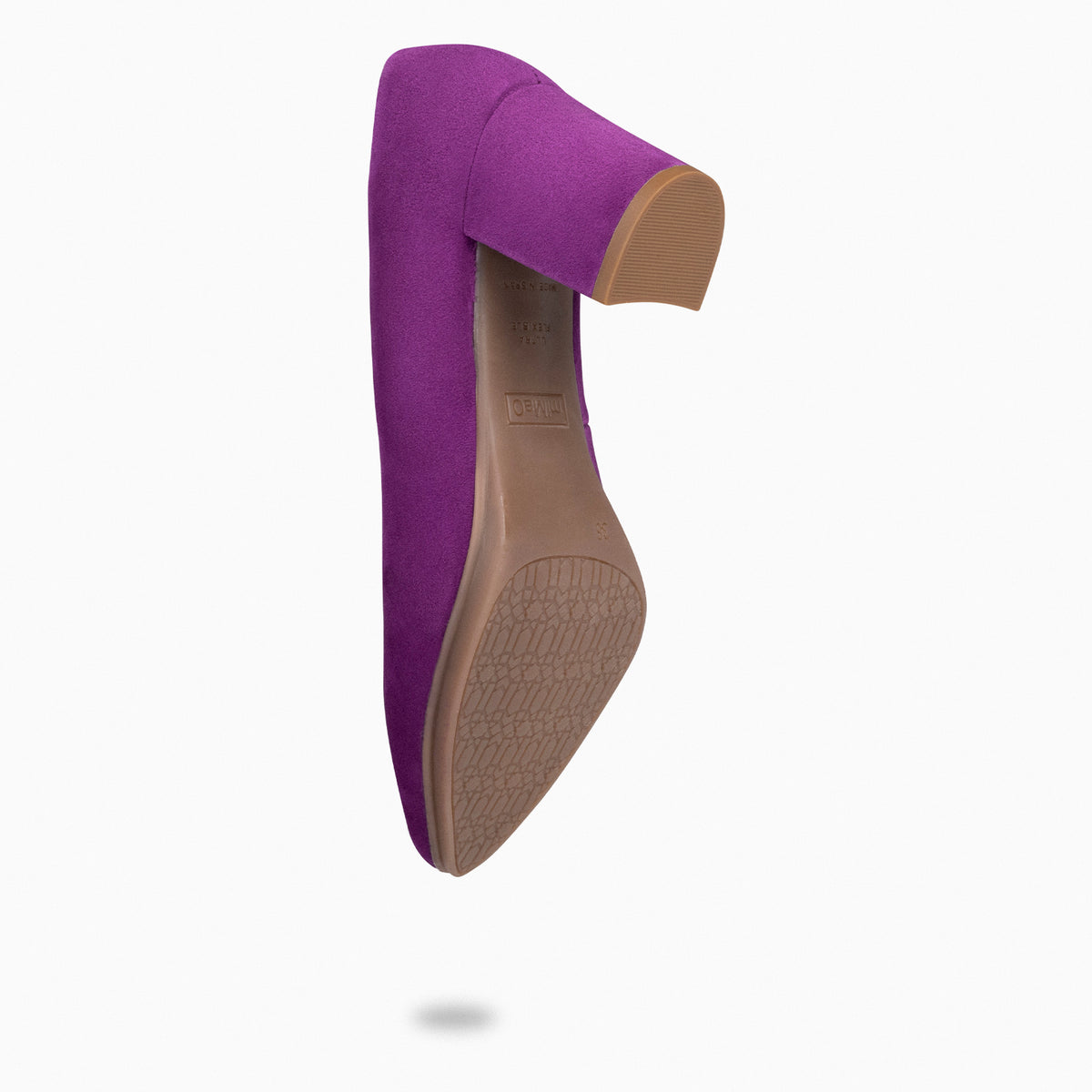URBAN S – Zapatos de tacón medio de ante MORADO
