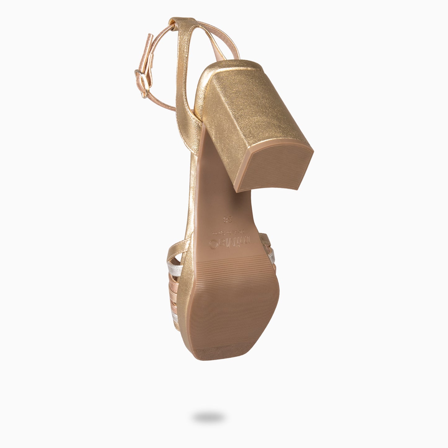 CRISTEL - SANDALIAS ELEGANTES DE TACÓN DE VESTIR MULTIMETAL