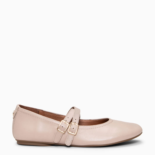 AMAPOLA - BAILARINA PLANA BARESOFT NAPA NUDE