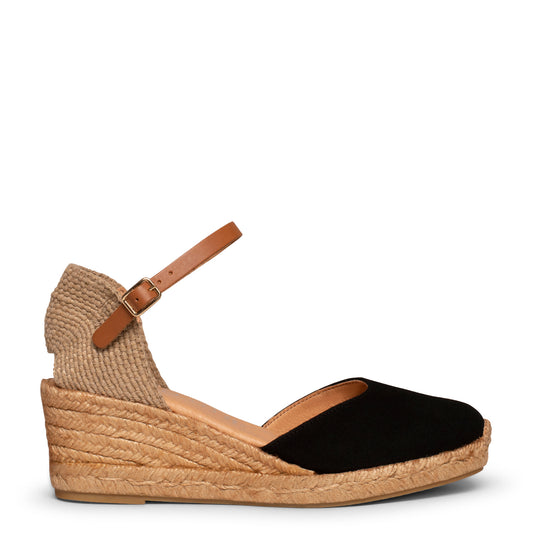 ALTEA - Cuñas de esparto bajas NEGRO