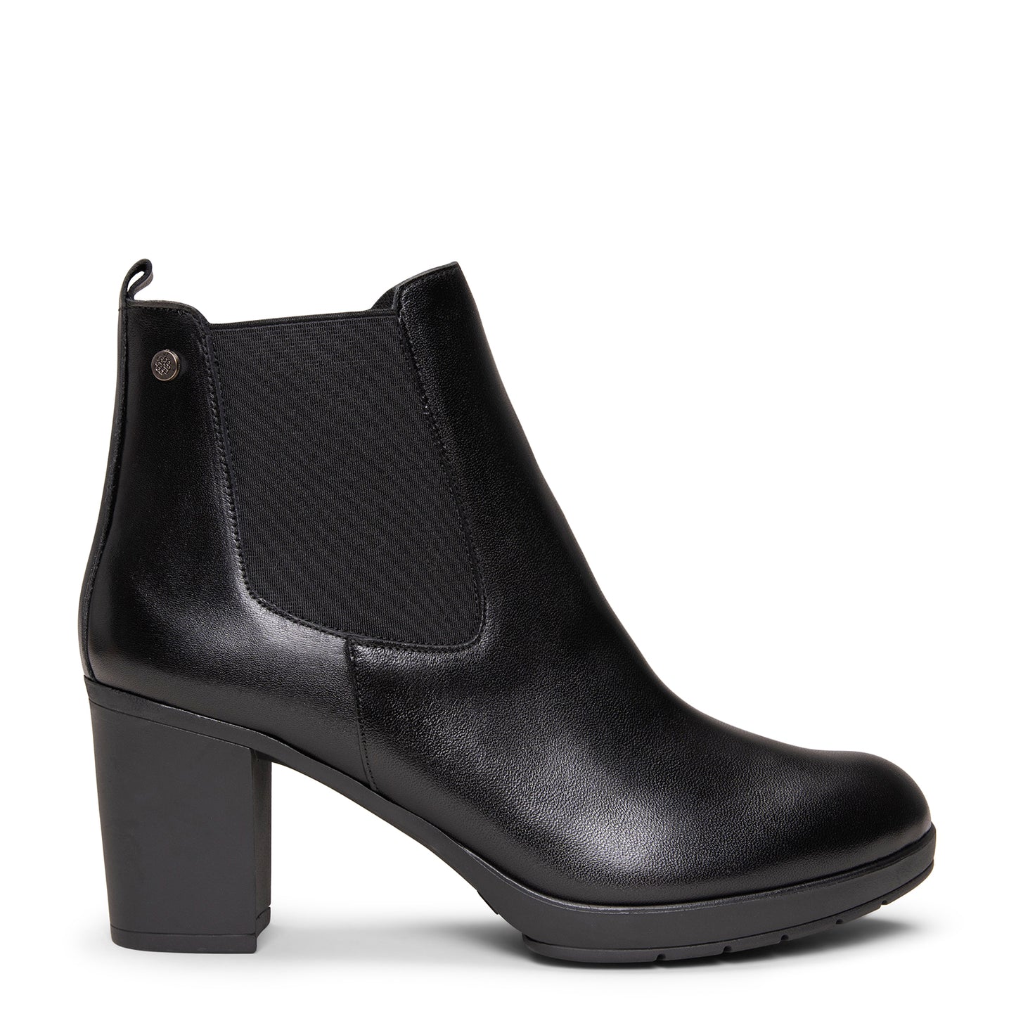 SABRINA – Botin de tacón alto con elástico lateral  NEGRO