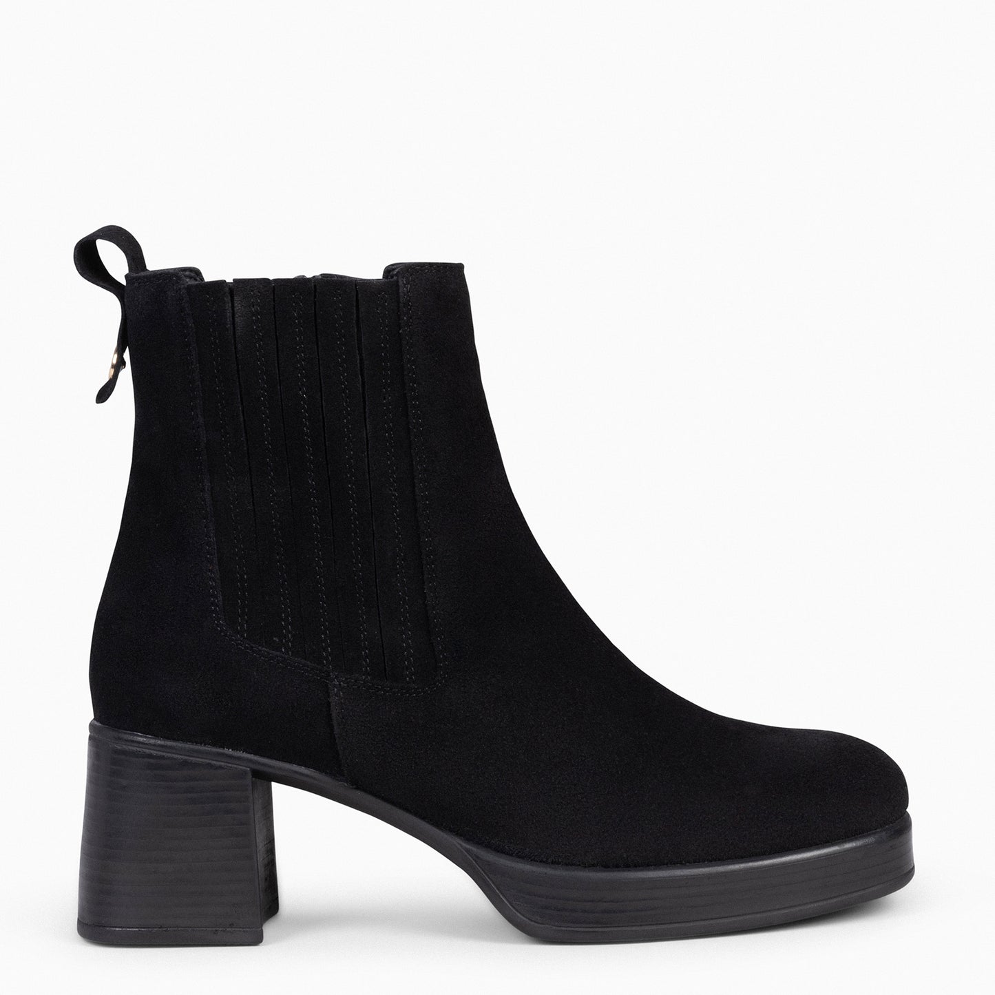 DAYTON - Botins femininos com zíper PRETO