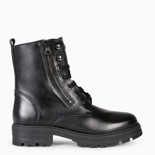 MILITAR – Botines militares de Mujer NEGRO