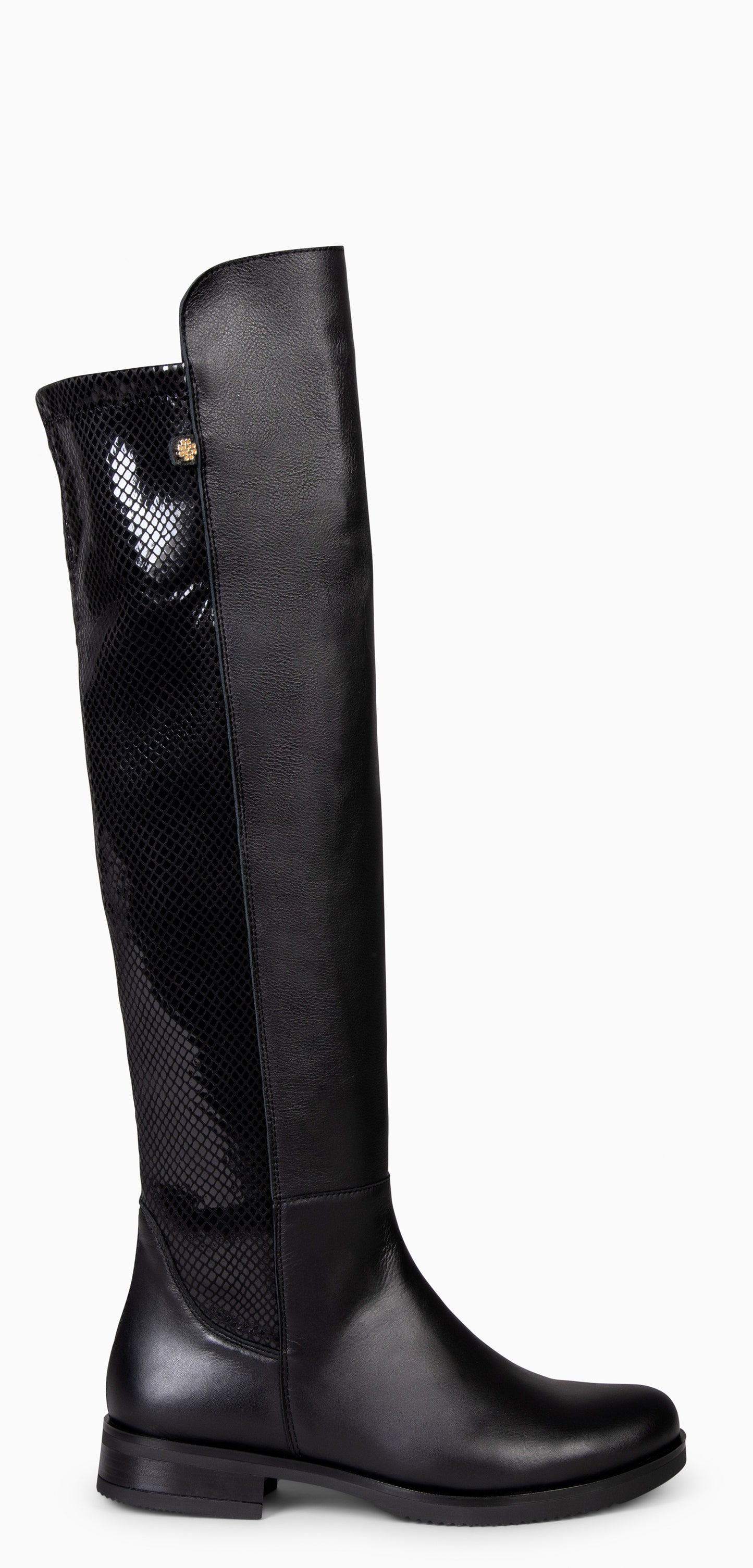 LIA - Bota alta de piel SERPIENTE