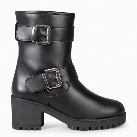 JANET – Boots motardes femme NOIRES