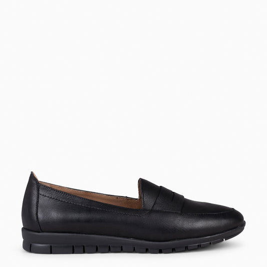 360 – Mocasines con antifaz y cuña interna NEGRO