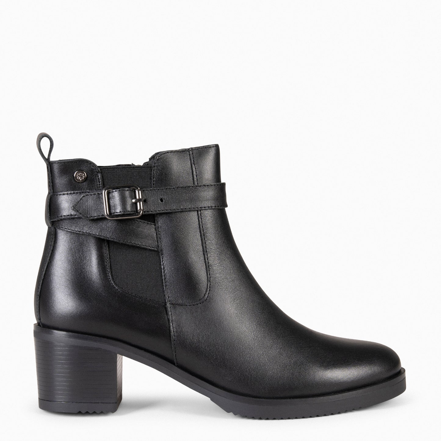 LEMMY - Bottines en cuir nappa pour femme NOIR