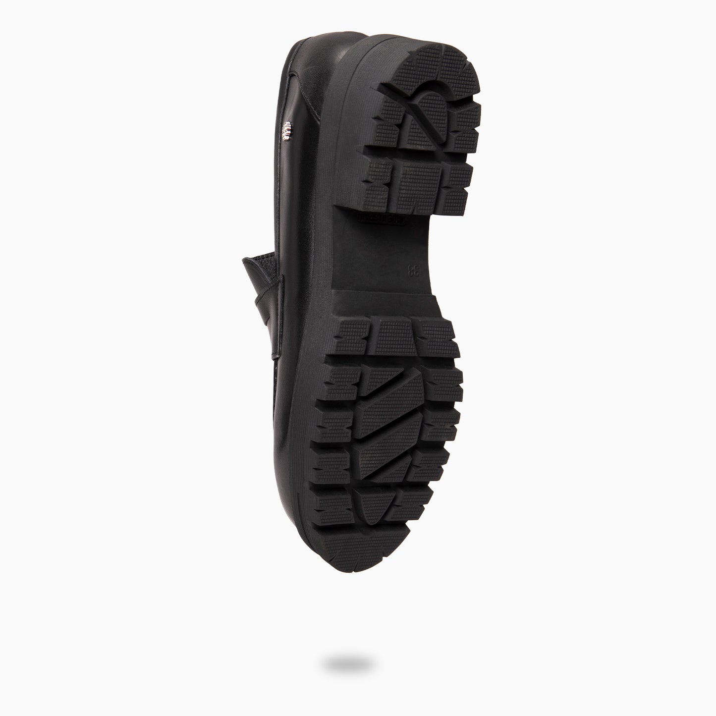 TRAVIS - Mocasin de piel de napa cepillada  NEGRO