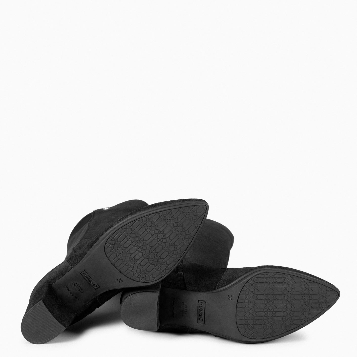 SUNSET – Botas con Tacón con elástico NEGRO