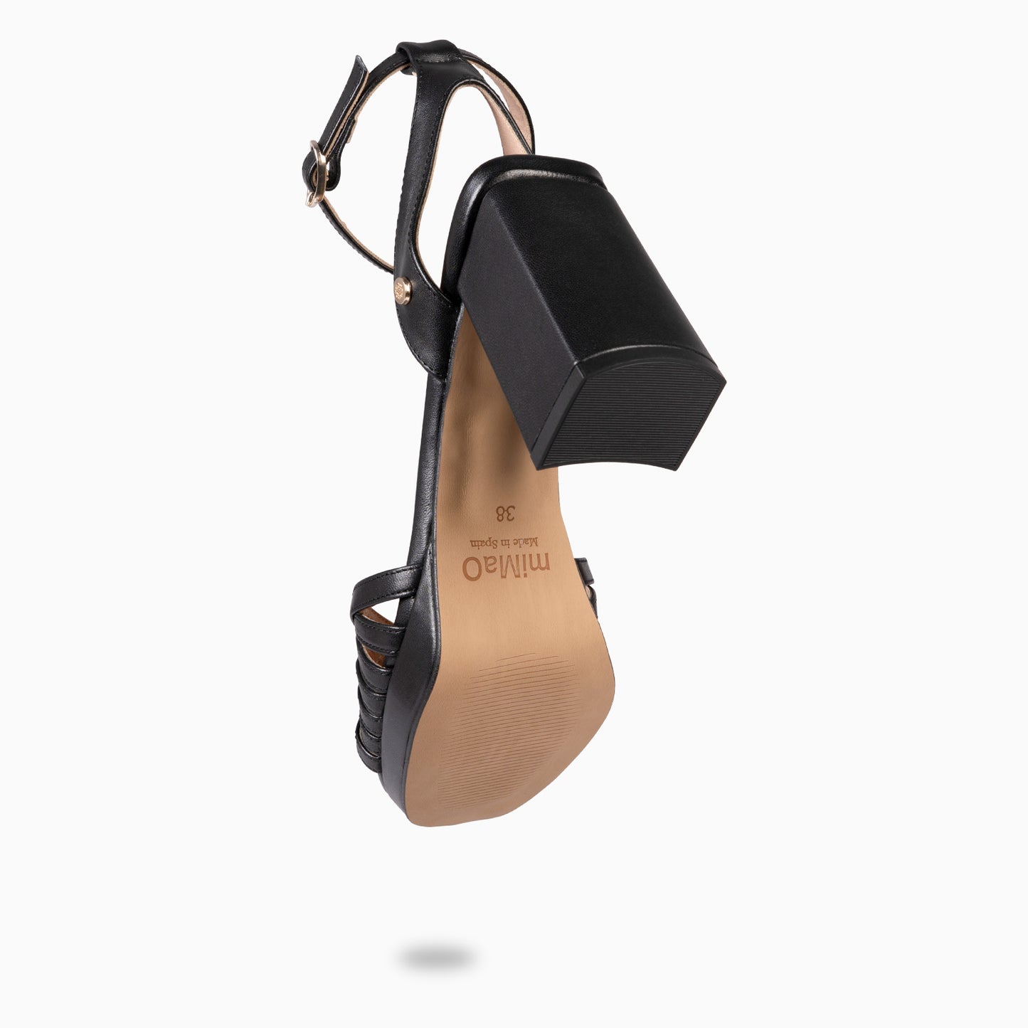 CRISTEL - SANDALIAS ELEGANTES DE TACÓN DE VESTIR  NEGRO