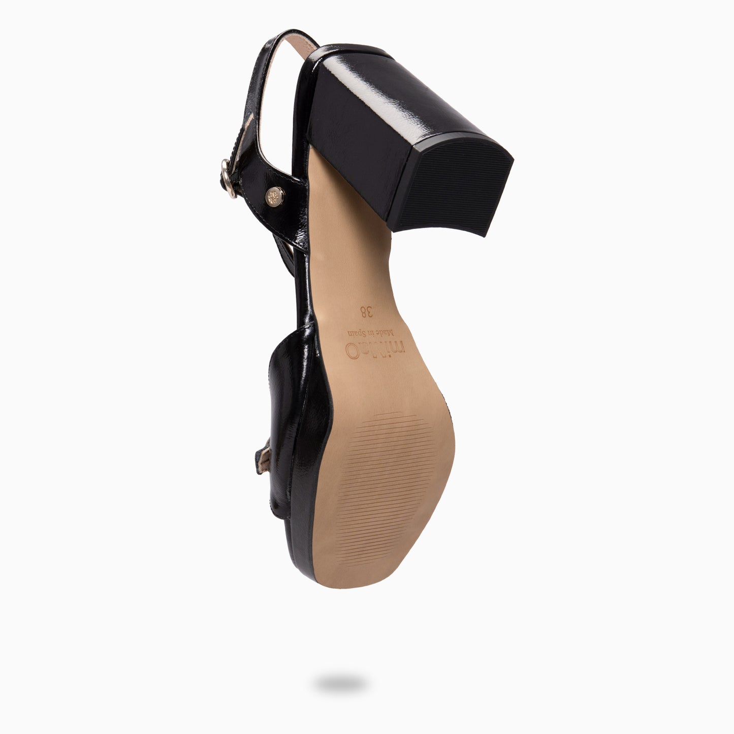 OLIVIA - Sandalias de tacón alto con tira ajustable NEGRO