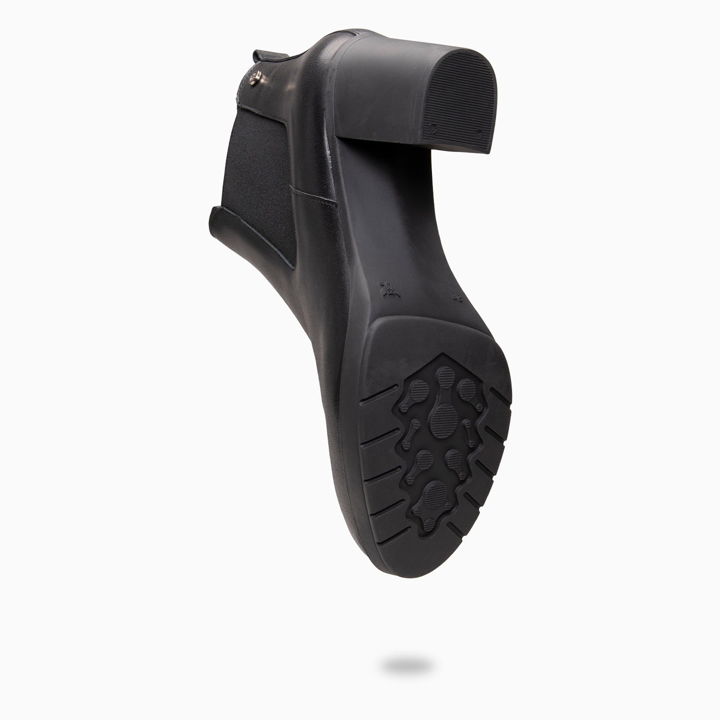 SABRINA – Botin de tacón alto con elástico lateral  NEGRO