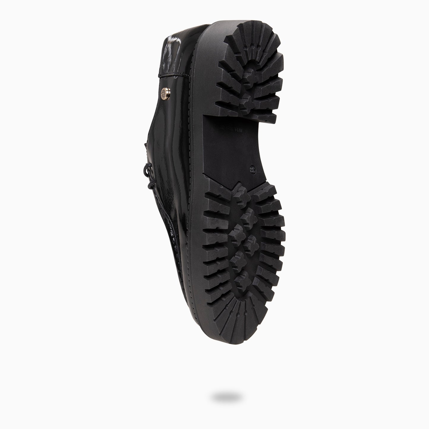 YALE – Mocasín con suela track con cordones NEGRO CHAROL