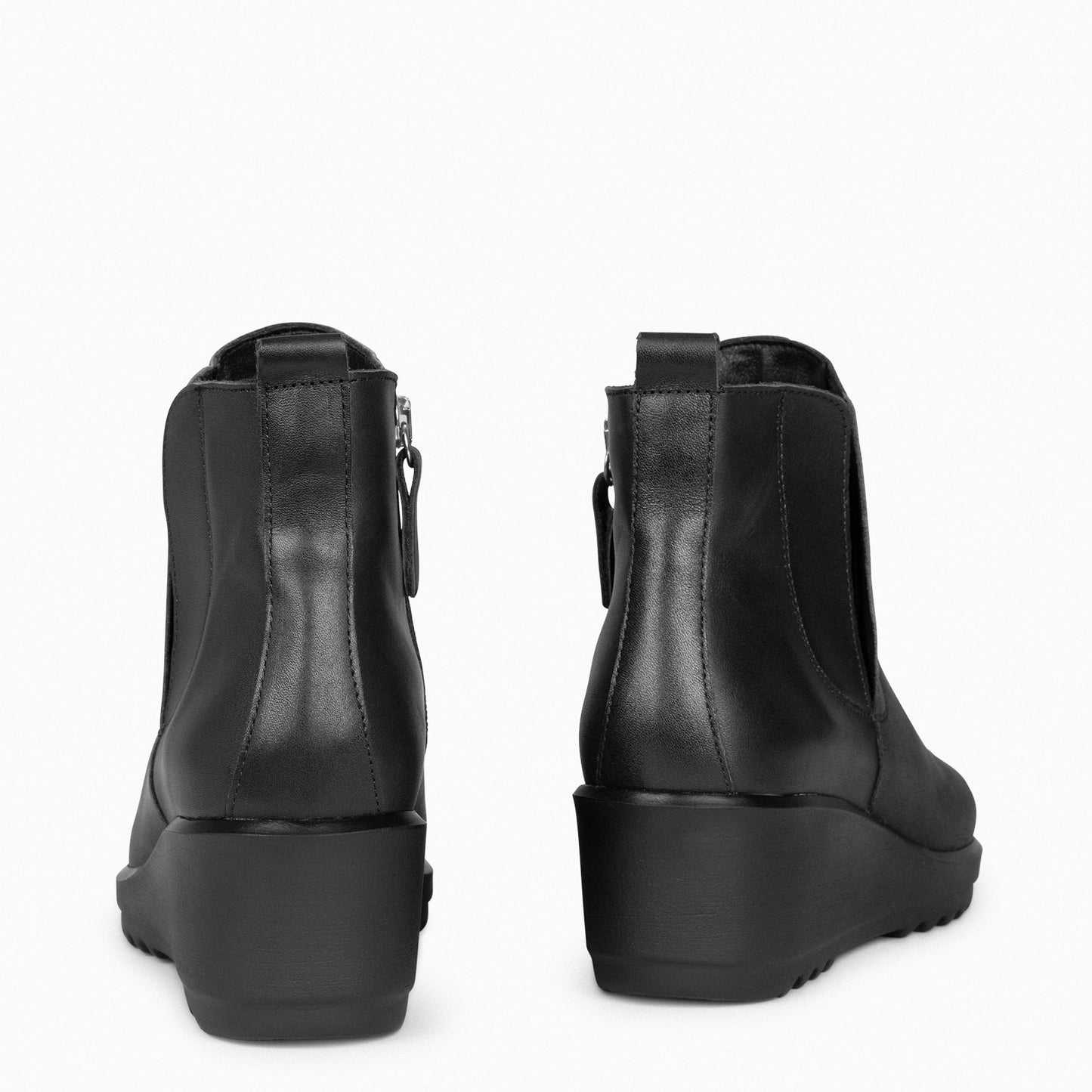 CARLI - Bottines compensées pour femme NOIR