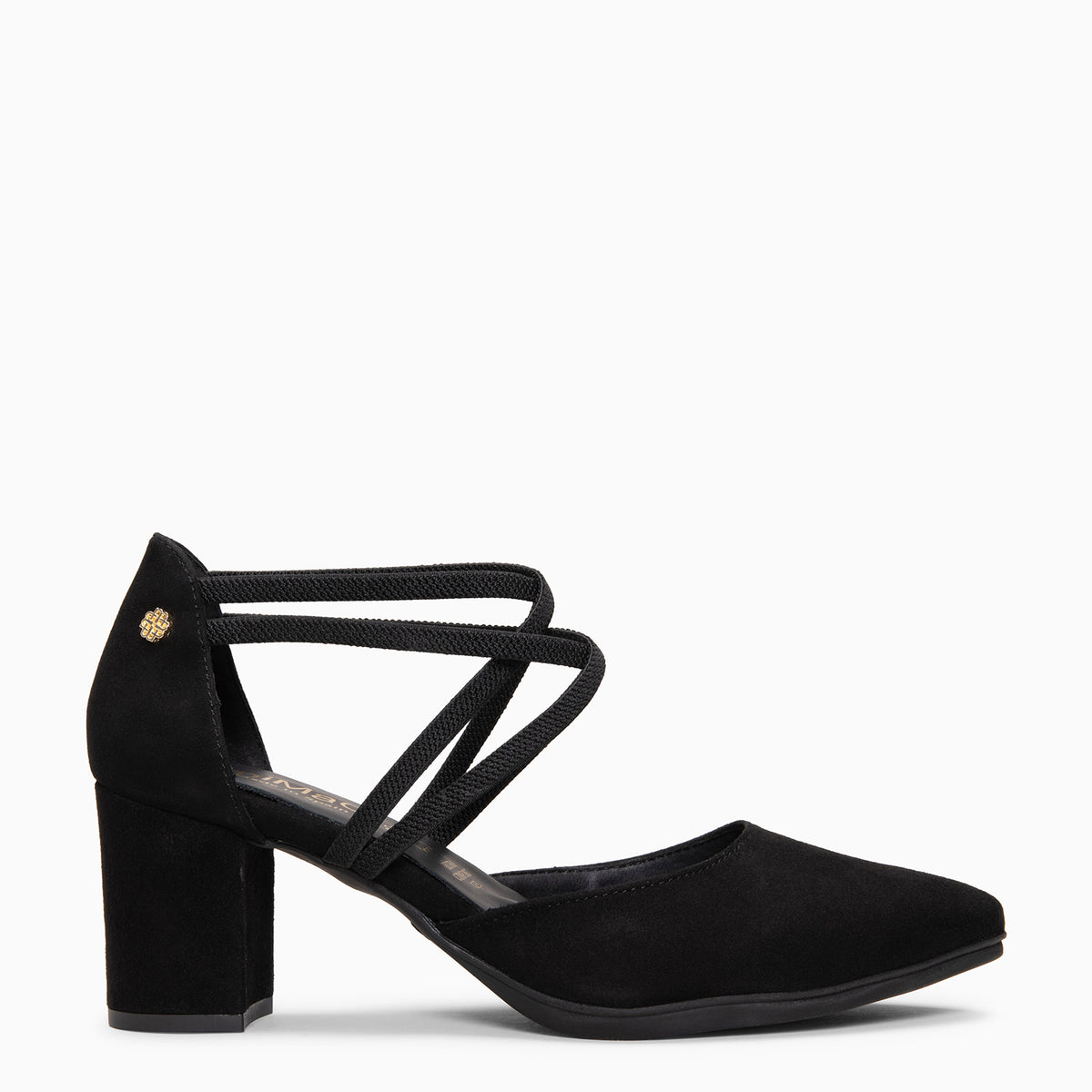 CINDY - Zapatos de tacón cuadrado y tiras cruzadas NEGRO
