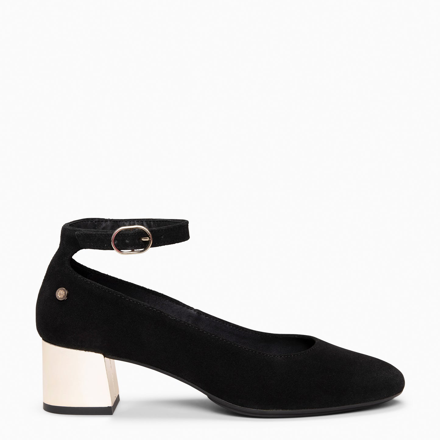 URBAN REDONDO CON PULSERA – Zapato de tacón medio NEGRO