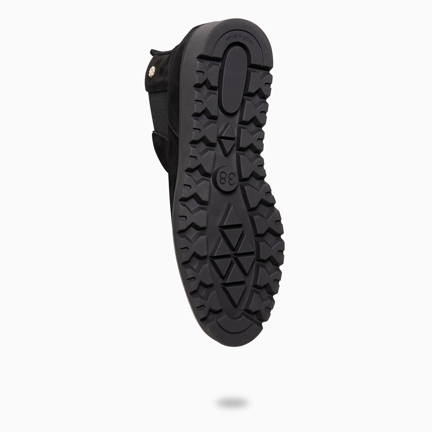 BRISTOL - Botines de ante con cuña NEGRO