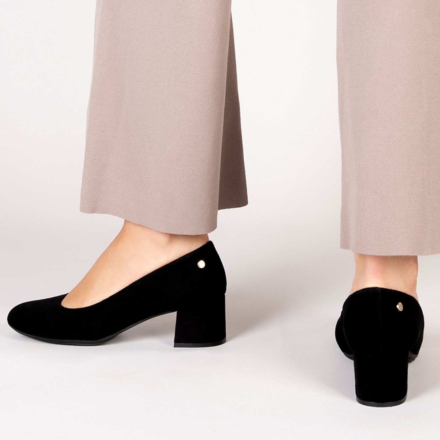 URBAN REDONDO - Zapatos de tacón de ante NEGRO