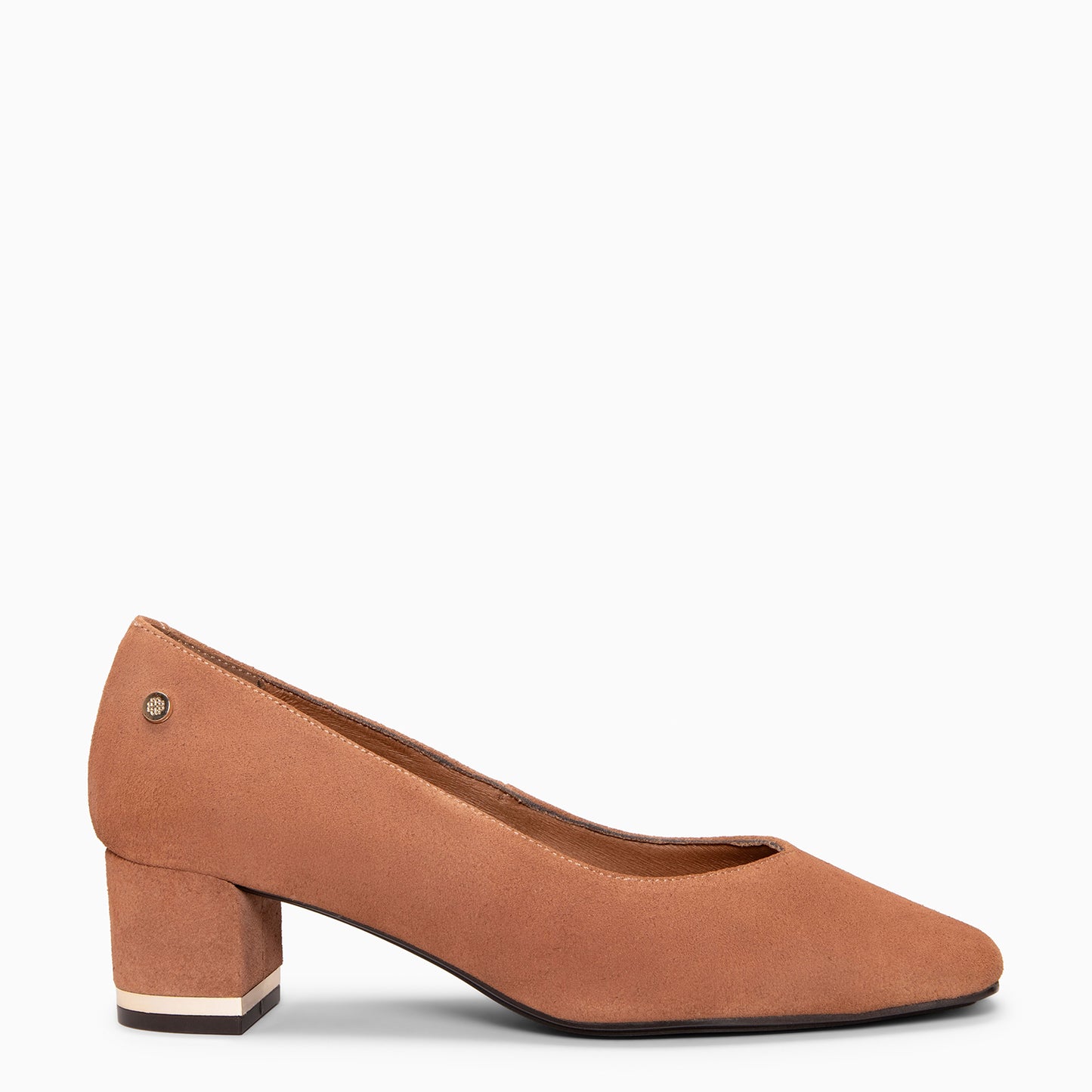 DORI - Zapato de tacón con detalle dorado NUDE