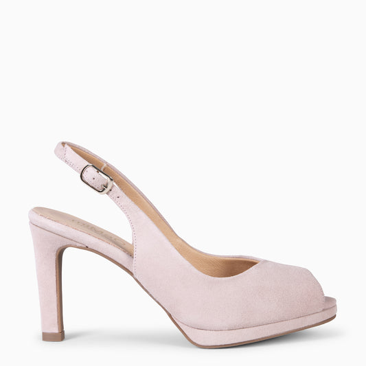 ELSA - Zapatos de tacón alto destalonados NUDE