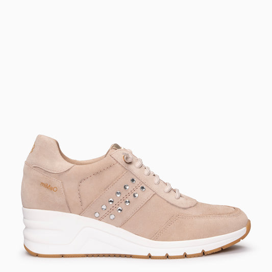 METZ - Zapatillas con cuña de ante  NUDE