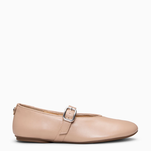 ALHELI – Merceditas con tira ajustable NUDE