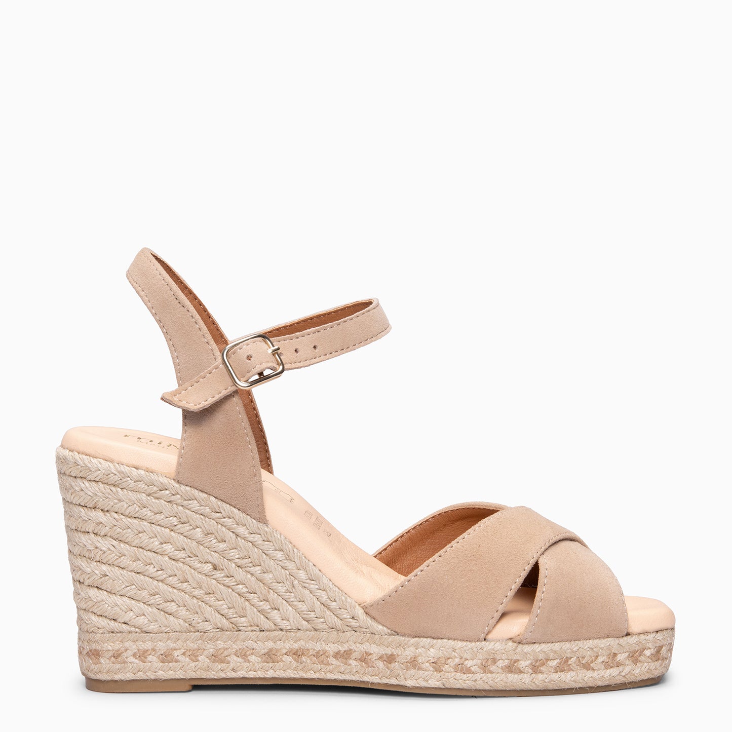 VERA - Cuña de esparto de ante NUDE