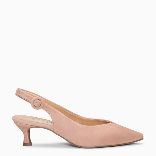 CARMEN – Zapatos de Tacón acampanado NUDE