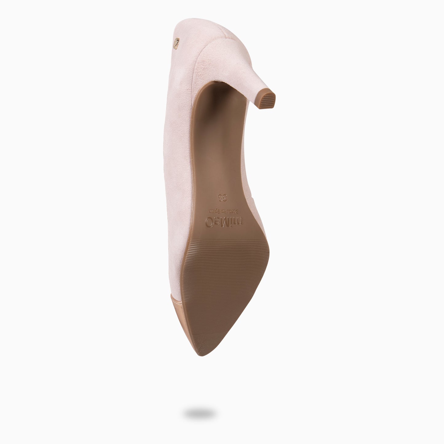 LILLY S – Zapato de tacón con puntera bicolor NUDE ORO