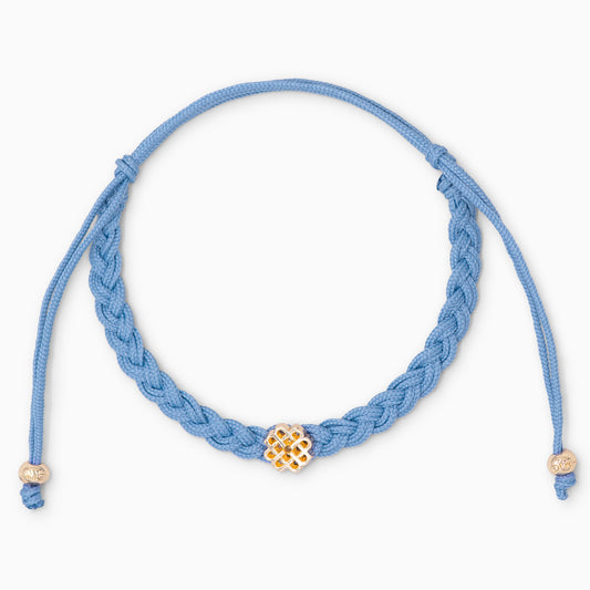 PULSERA AZUL DE LA PAZ ORO