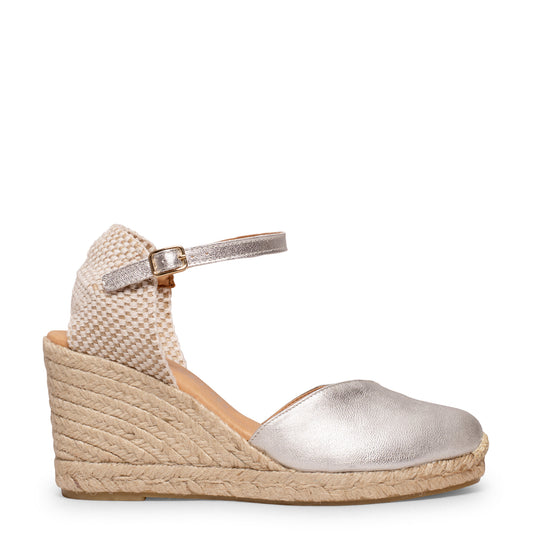 NERJA – Cuñas altas de esparto PLATA