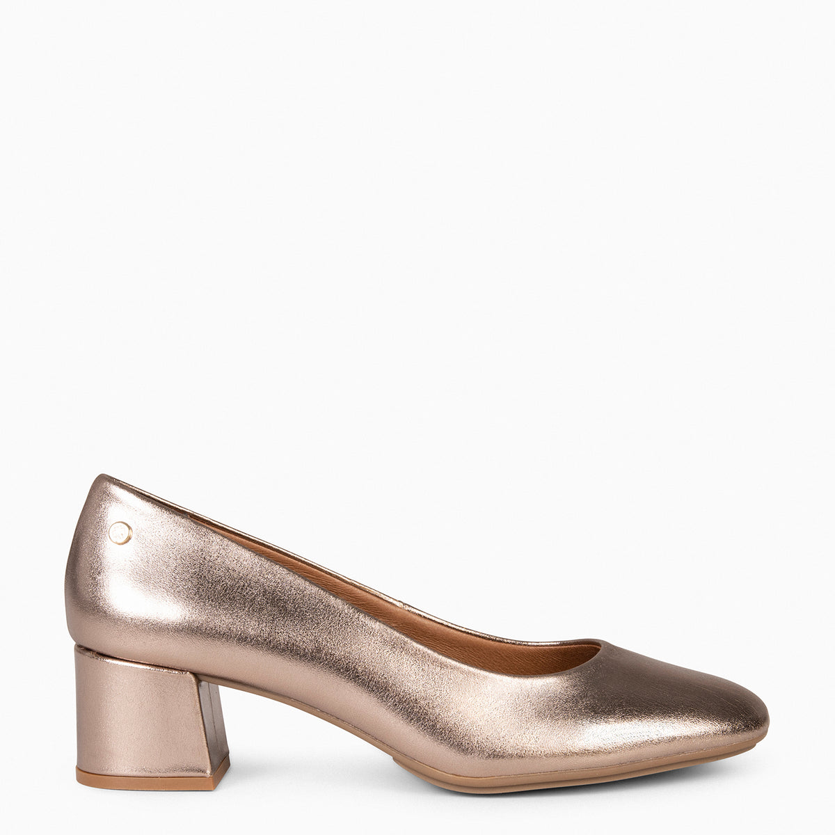 URBAN REDONDO SPLASH – Zapato de tacón bajo ORO