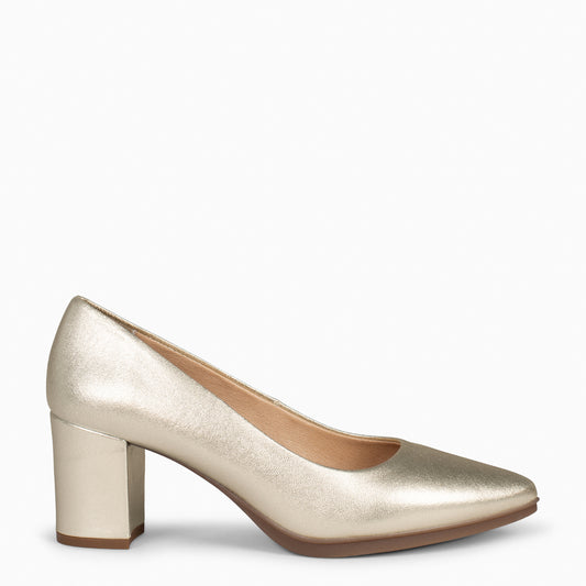 URBAN S SPLASH - Zapatos de tacón metalizados PLATINO