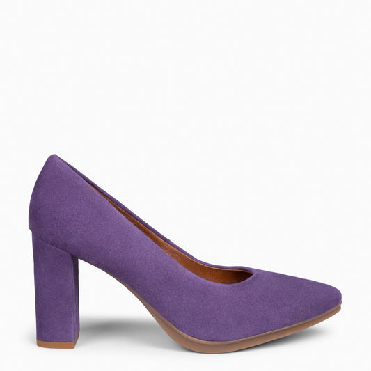 URBAN – Chaussures à talons en daim VIOLET