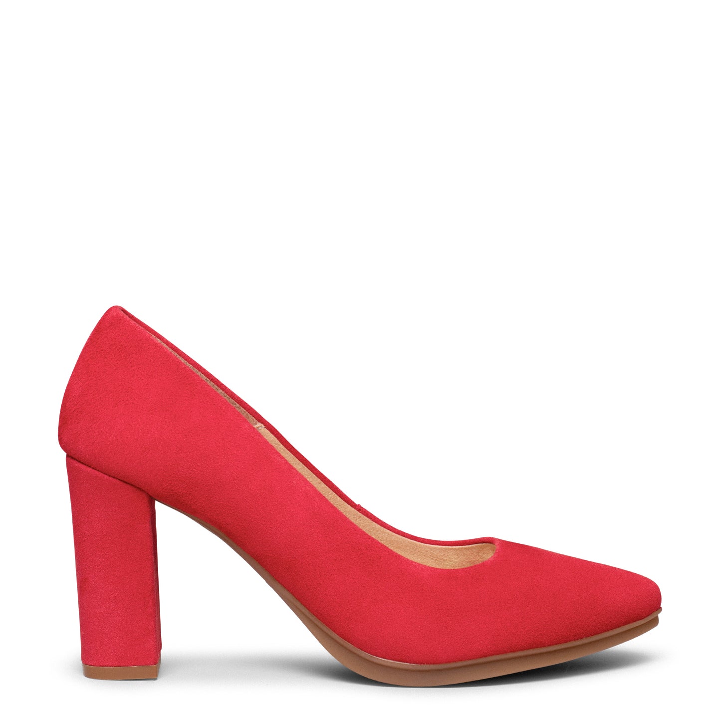 URBAN – Zapatos de tacón alto de ante ROJO