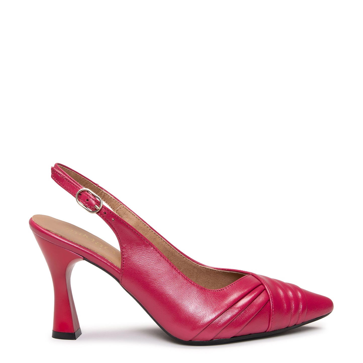 CARLA– Zapato de tacón alto destalonado CEREZA