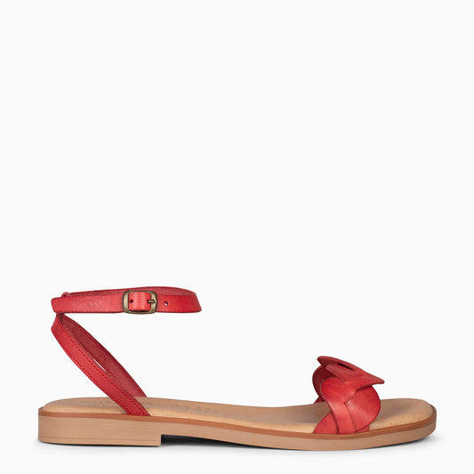 ARECA – Sandalias Planas Mujer ROJO