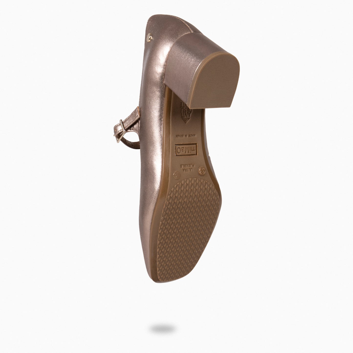 BELLA - Zapatos con pulsera y puntera cuadrada STONE