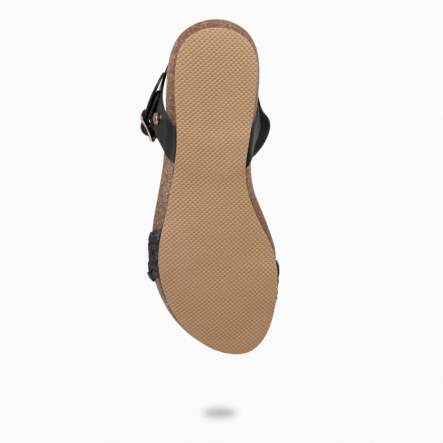 AIRE - Sandalias Planas BIO de tira Trenzada NEGRO