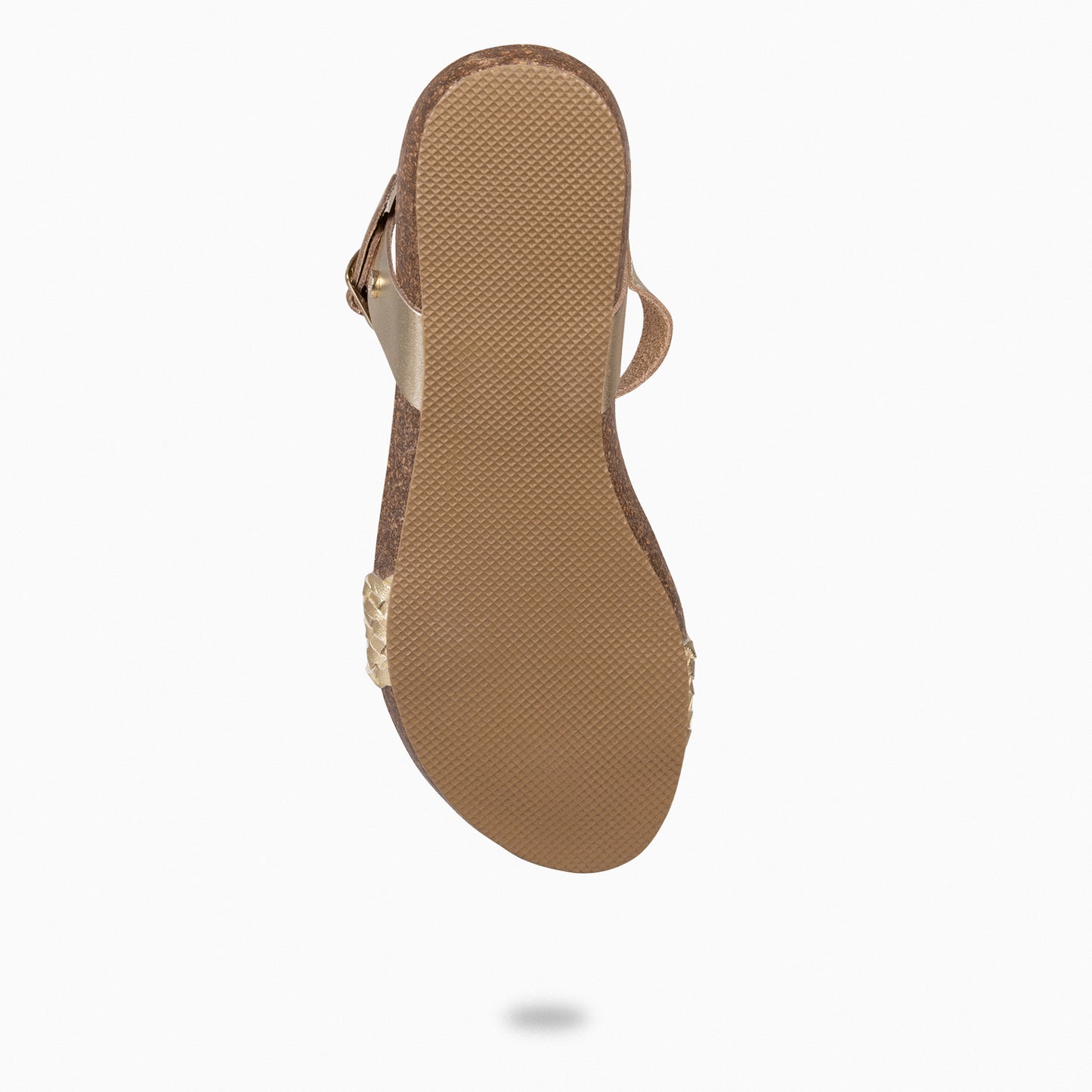 AIRE - Sandalias Planas BIO de tira Trenzada ORO