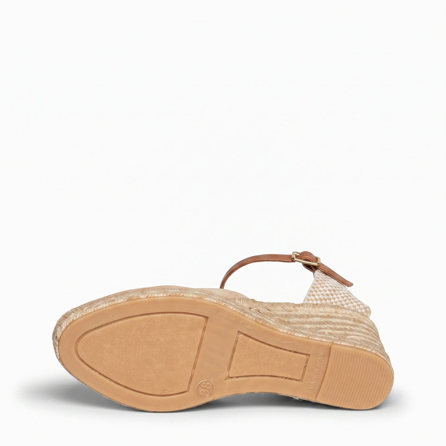 NERJA - Cuñas altas de esparto BEIGE
