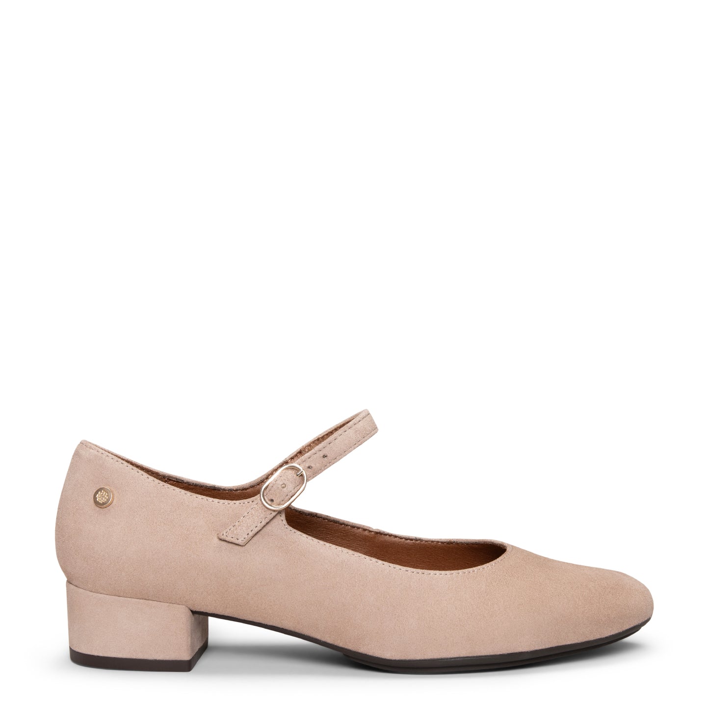 NORA - Merceditas con tacón bajo TAUPE
