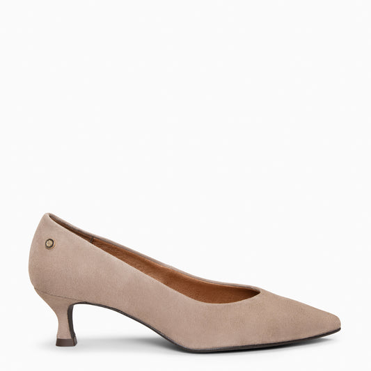 ESTHER – Tacón chupete de mujer TAUPE